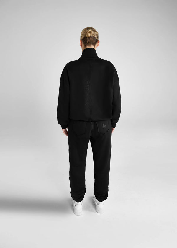 Premium Half Zip Hoodie - Sort