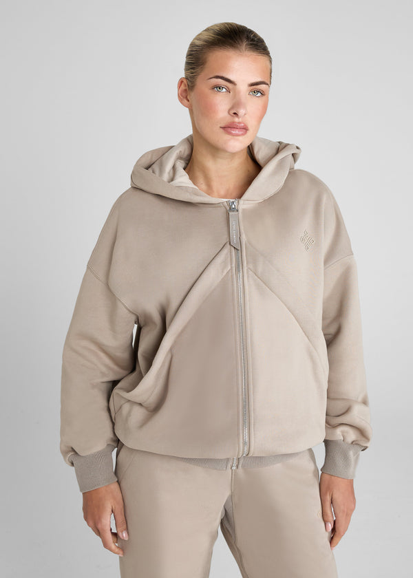 Premium Full Zip Hoodie - Nude